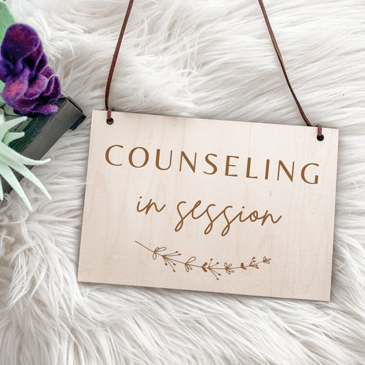 Engraved Counseling in Session Sign, Therapy in Session, In Session Sign, In Session Sign for Therapist, Massage in Session Sign, In Session