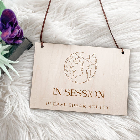 Engraved Please Do Not Disturb Sign, In Session Sign, In Session Sign for Therapist, Massage in Session Sign, In Session