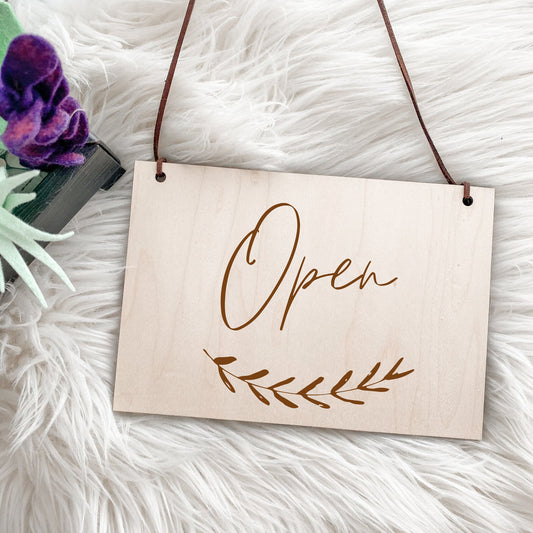 Reversible Open & Closed Sign, Do Not Disturb, Open and Closed Sign, Yoga Studio Decor, Studio Open Sign, Open Closed Sign, In Session Sign