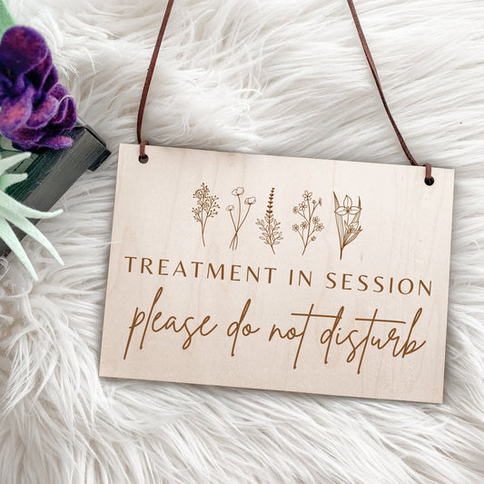 Engraved Treatment in Session Sign, Therapy in Session, In Session Sign, In Session Sign for Therapist, Massage in Session Sign, In Session