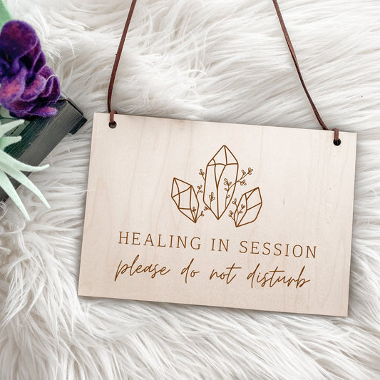 Engraved Healing In Session Sign, Therapy in Session, In Session Sign, In Session Sign for Therapist, Massage in Session Sign, In Session
