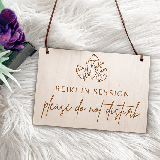 Engraved Reiki in Session Sign, Therapy in Session, In Session Sign, In Session Sign for Therapist, Massage in Session Sign, In Session