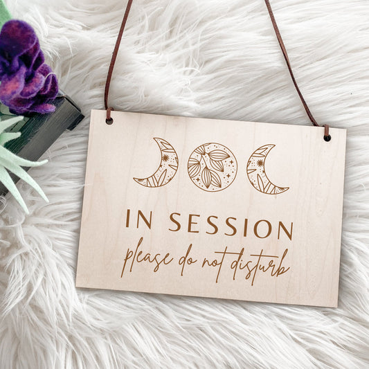 Engraved In Session Sign, Therapy in Session, In Session Sign, In Session Sign for Therapist, Massage in Session Sign, In Session