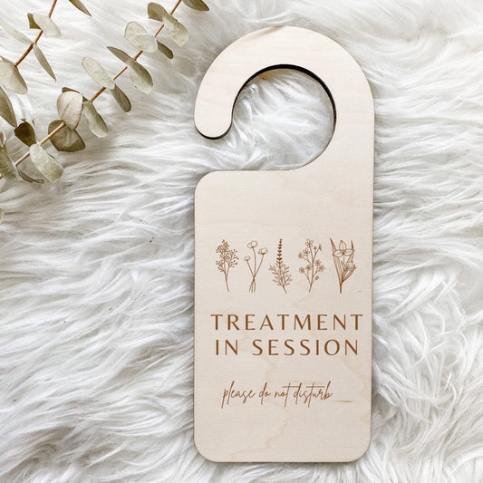 Engraved In Session Please Be Quiet Sign, In Session Sign, In Session Door Handle Sign, Yoga In Session Sign, Wellness Decor, Vertical Door