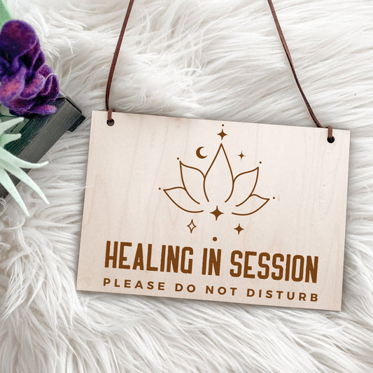 Engraved Healing In Session Sign, Therapy in Session, In Session Sign, In Session Sign for Therapist, Massage in Session Sign, In Session