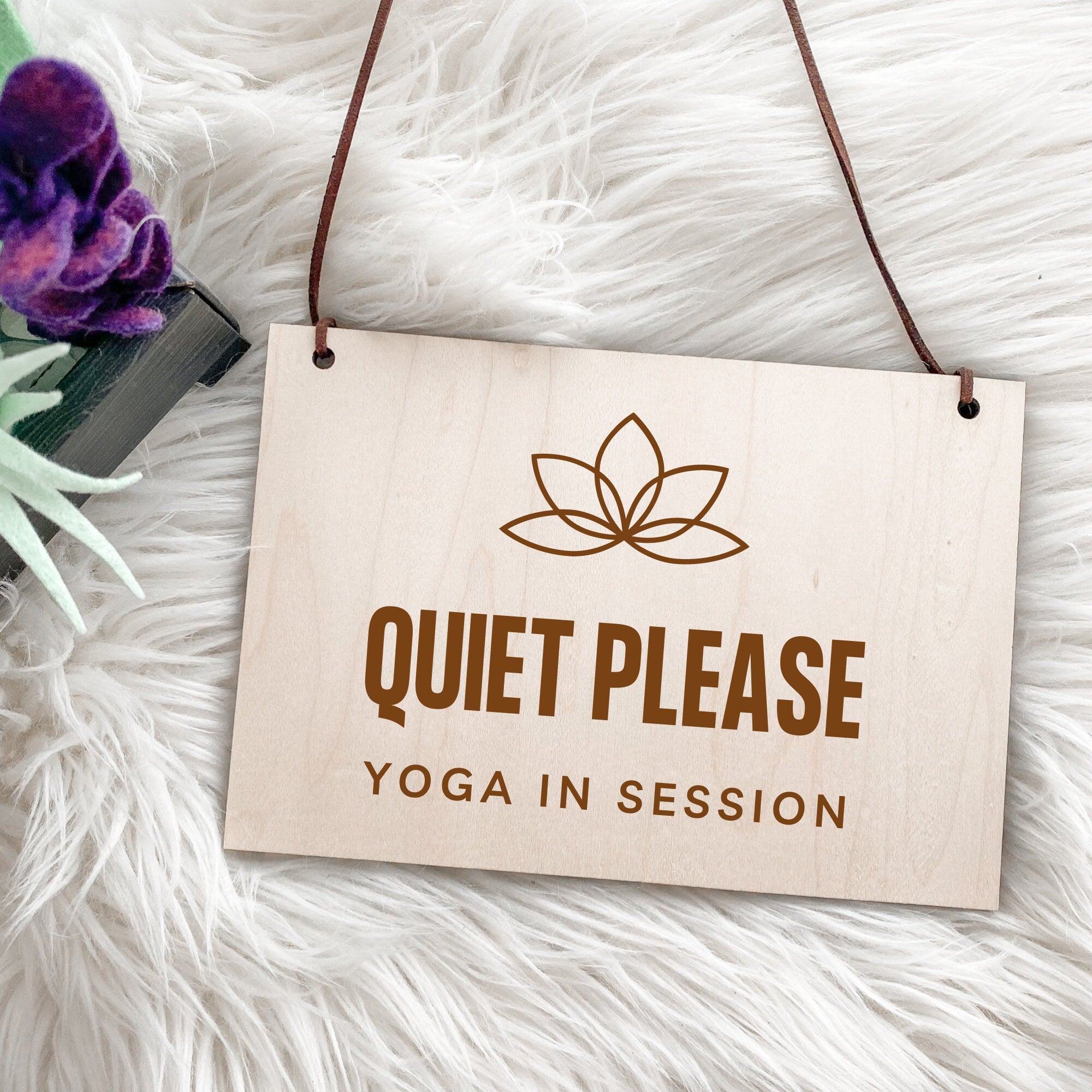 Engraved Yoga in Session Sign, In Session Sign, Meditation in Session, Yoga Studio Decor, Yoga Class in Session, Storefront Sign, Studio